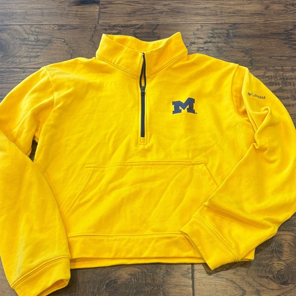 New Columbia University of Michigan Wolverines Quarter-Zip Pullover